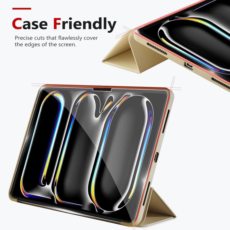 bersem Screen Protector Compatible with iPad Pro 13 Inch M5 2025 / M4 2024, Tempered Glass, Ultra Clear, Anti-Scratch, Case Friendly, EZ Kit, 1 Pack - Image 5